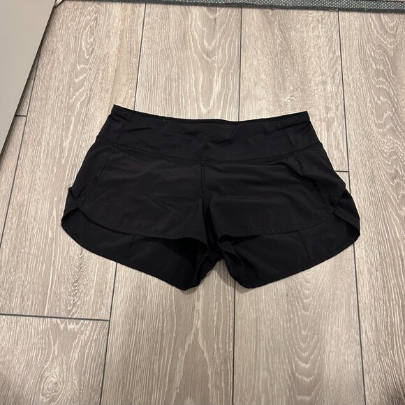 Lululemon Black Speed Up High-Rise Lined Short 2.5 - Picture 1 of 4